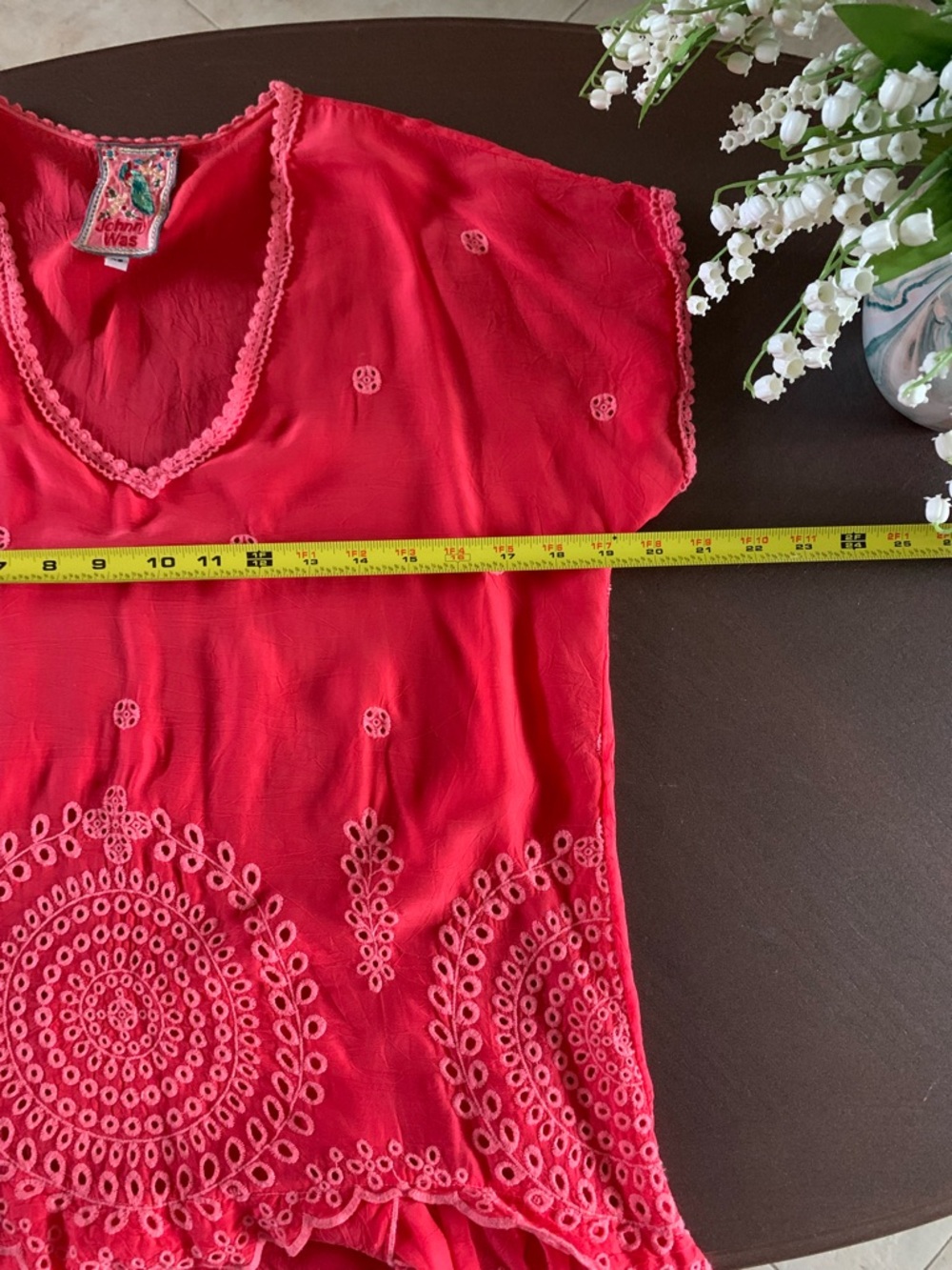 Johnny Was Tiered Embroidered Top XS - Picture 5 of 6